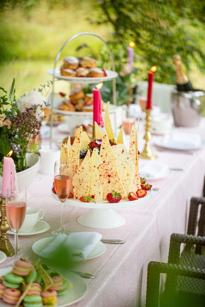 Elegant afternoon tea setup at Stone Manor