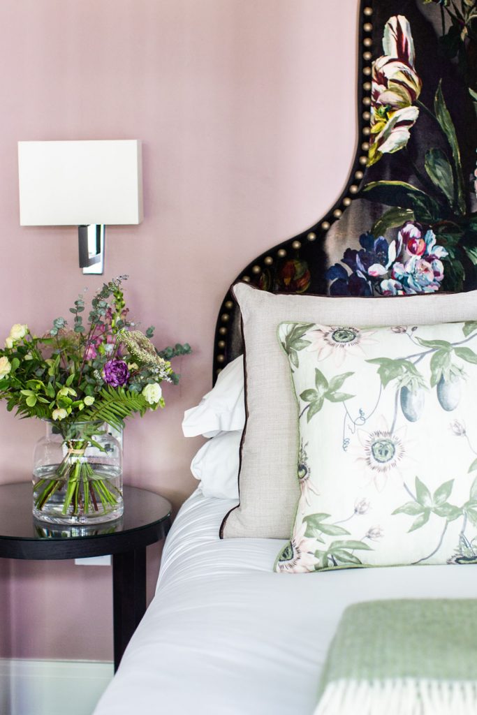 Stylish guest room at Hogarths Stone Manor