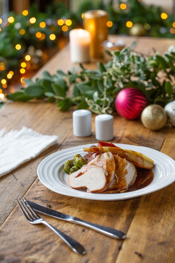 Traditional Christmas roast dinner served at Stone Manor